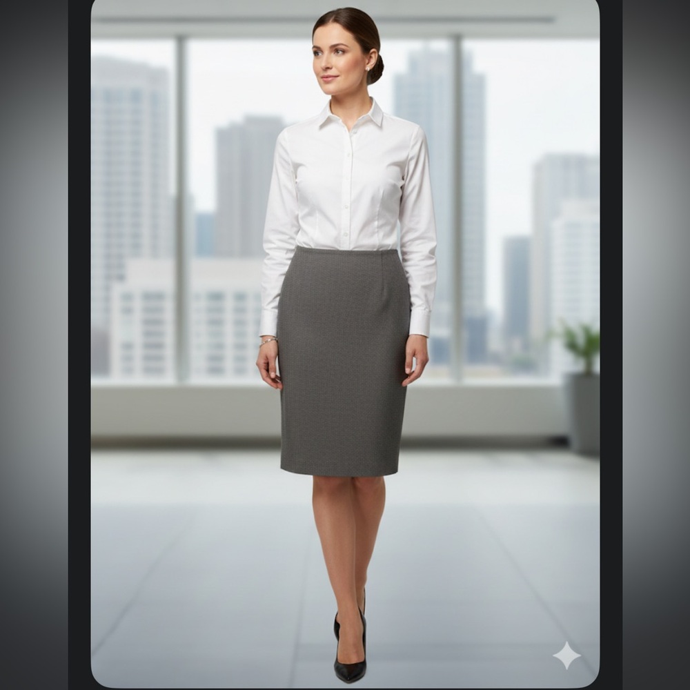 ANTONIO MELANI Elegant Gray Pencil Skirt size 4 NWT